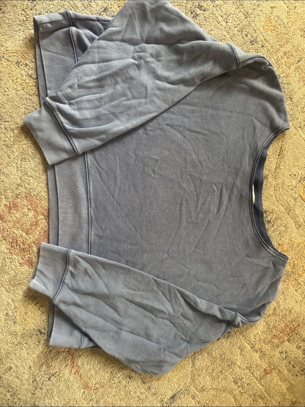 aerie faded blue crewneck sweatshirt
